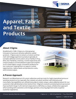 3 Sigma Apparel, Fabric, & Textile Brochure
