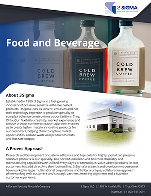 3 Sigma Food & Beverage Brochure 