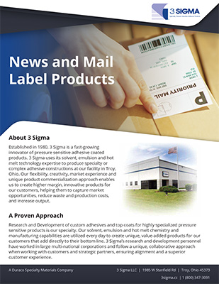 3 Sigma News & Mail Label Products Brochure
