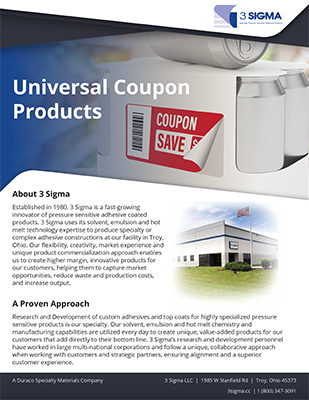 3 Sigma Universal Coupon& Sigmature Brochure