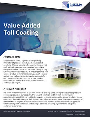 3 Sigma Value Added Toll Coating Brochure