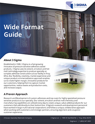 3 Sigma Wide Format Product Guide