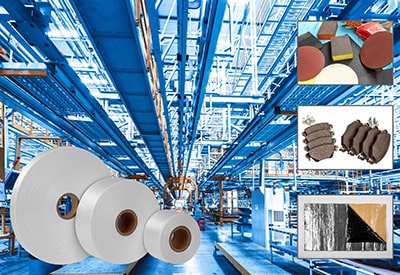 3 white tape rolls for industrial markets (abrasives, brake pads, damping material) 