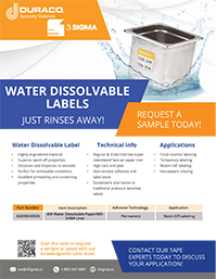 3 Sigma Wash Off Label (Water Dissolvable)